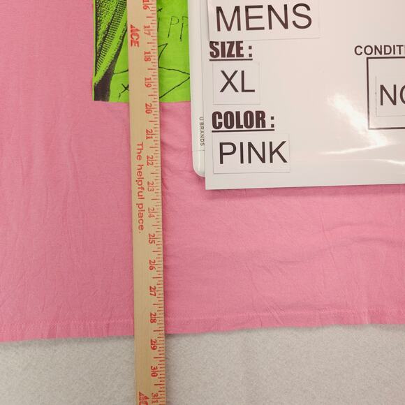 Nirvana Band Casual Crew Neck Graphic Shirt Adult Mens Size Extra Large XL Pink - Picture 9 of 10